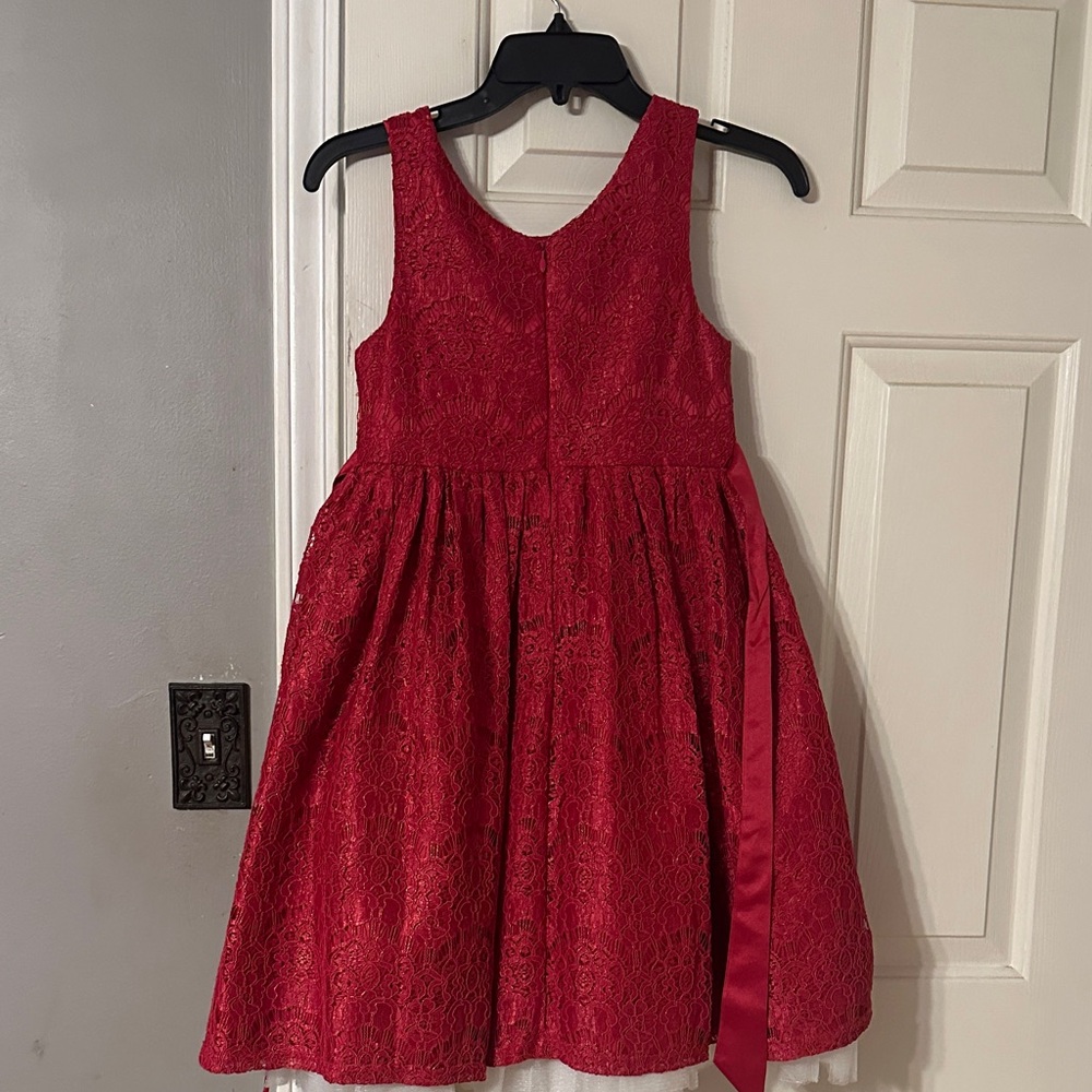 American Princess Red Lace Formal Dress
